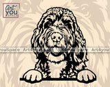 Doodle Dog Face svg 