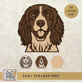 English Springer Spaniel Multilayer  SVG