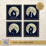 Full Moon 3D Shadow Box SVG Set