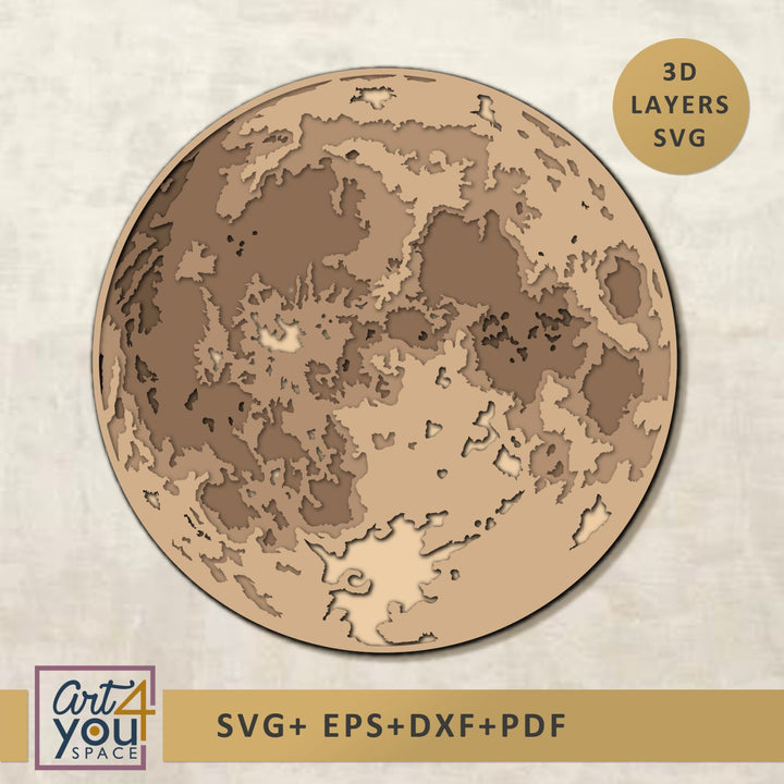 Full Moon Multilayered SVG