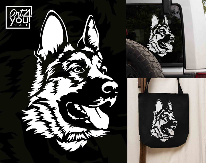 german shepherd svg