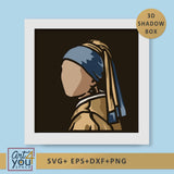  Girl with a Pearl  Shadow Box SVG