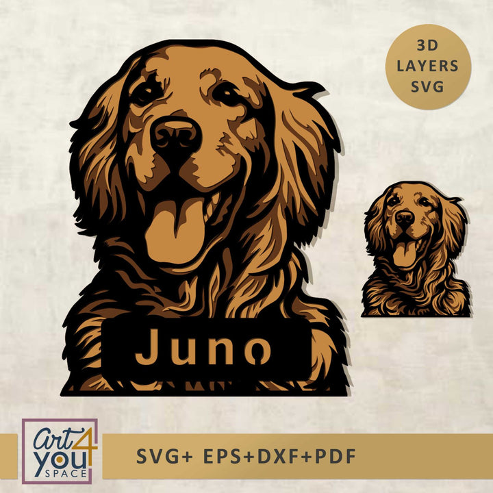 Golden Retriever Multilayer SVG