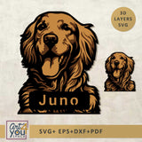 Golden Retriever Multilayer SVG
