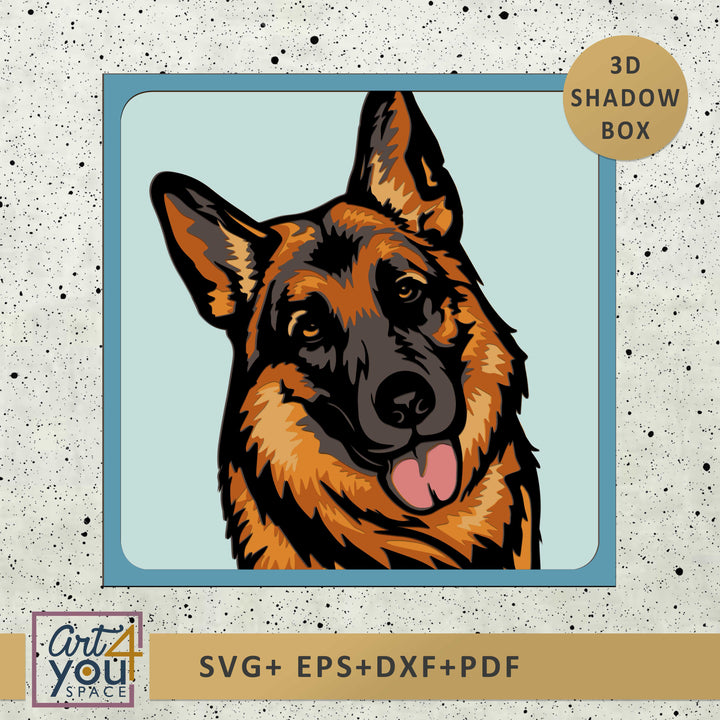Illustration of a German Shepherd  SVG