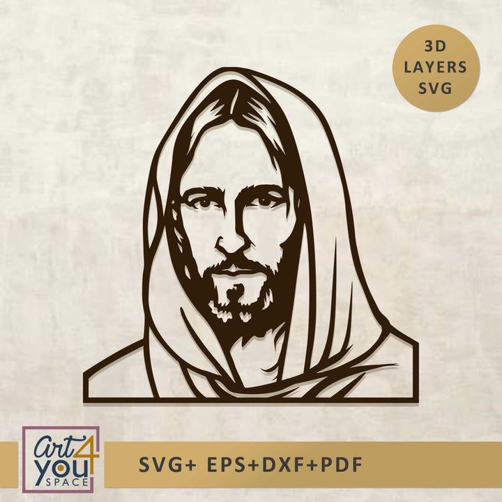 Jesus one layer svg