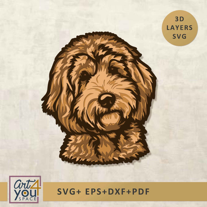 Labradoodle Svg Multilayered