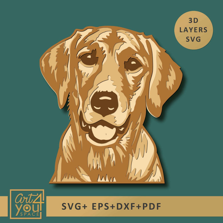 Labrador Retriever Multilayered Dog SVG
