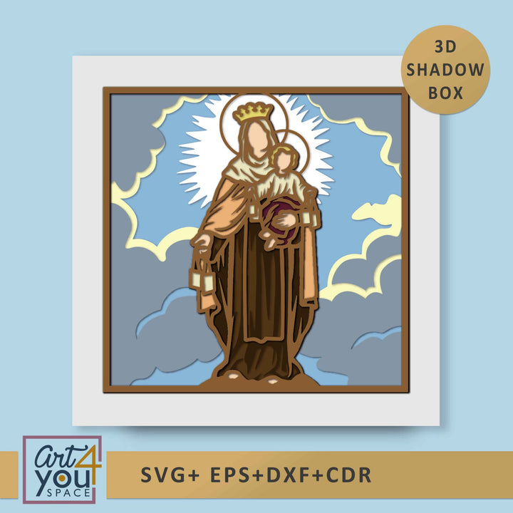 Layered Catholic Wall Art Cut File