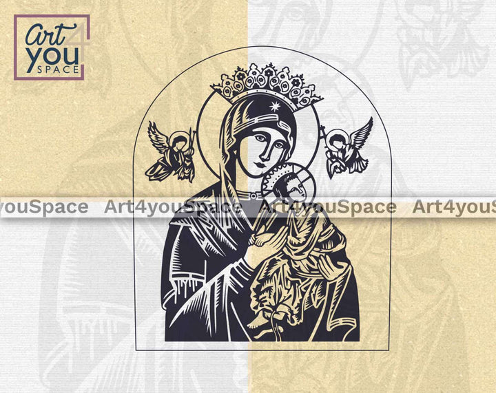 Madonna and Child svg