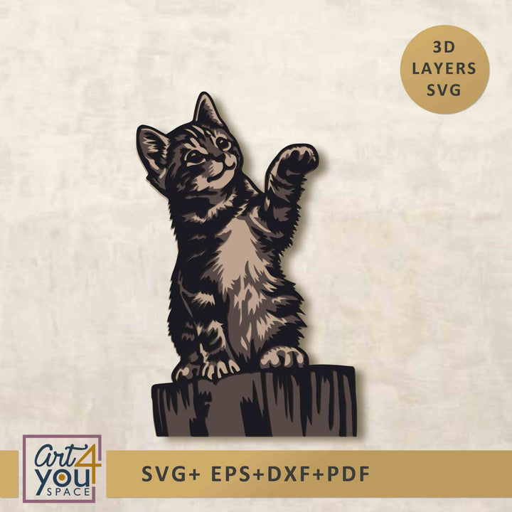 Multilayer cat svg