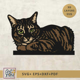 Multilayered Cat Svg
