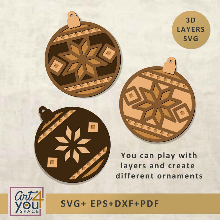 Multilayered Christmas Ball SVG