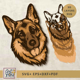 Multilayered Dog SVG