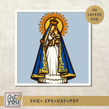 Our lady of Charity shadow box svg