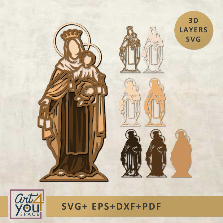 Our Lady Mount Carmel 3d design