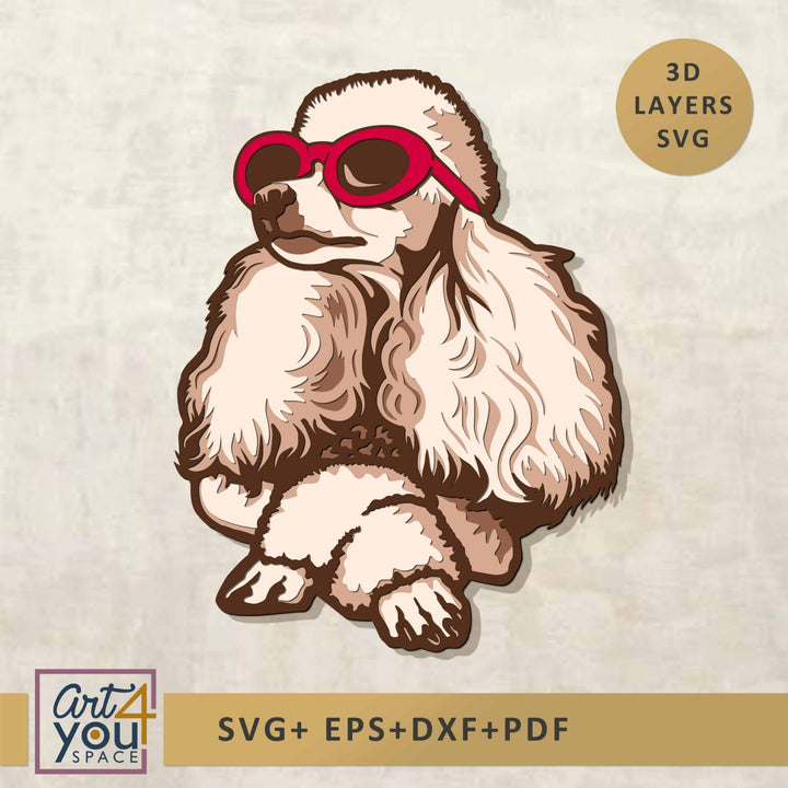 Poodle 3D Dog SVG