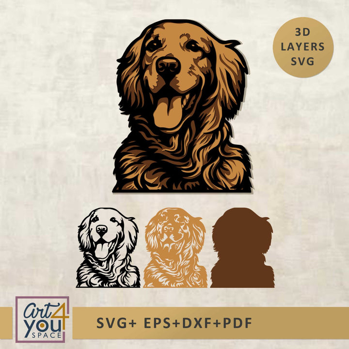 Retriever  Dog  Multilayer SVG