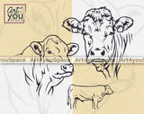 Set of cow svg