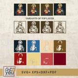 Set of religious icon variants