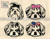 Shih tzu with bandana svg