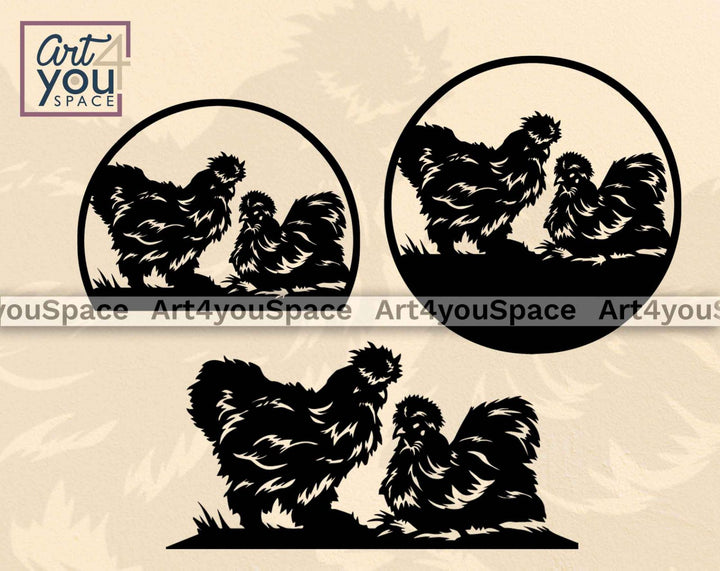 Silkie Chicken svg