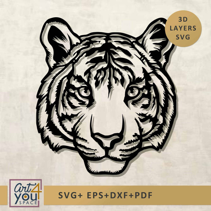 Tiger Face Files Svg