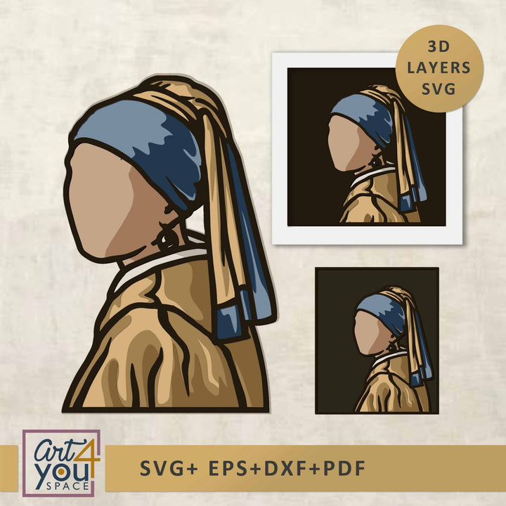 Vermeer Girl with a Pearl Earring 3D