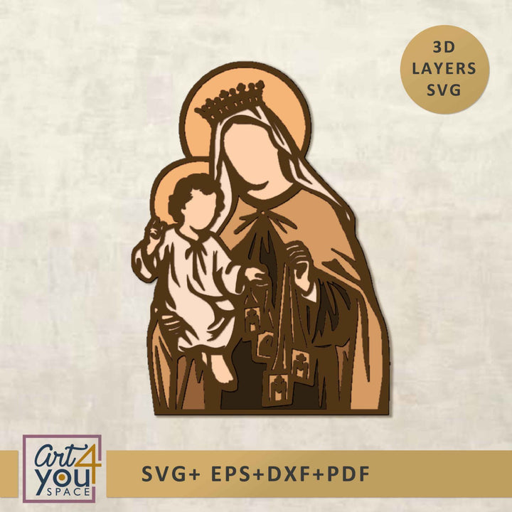 Virgen 3D Layered Design