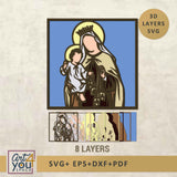 Virgen del Carmen 3D Layered Design