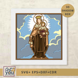 Virgen del Carmen 3D Shadow Box