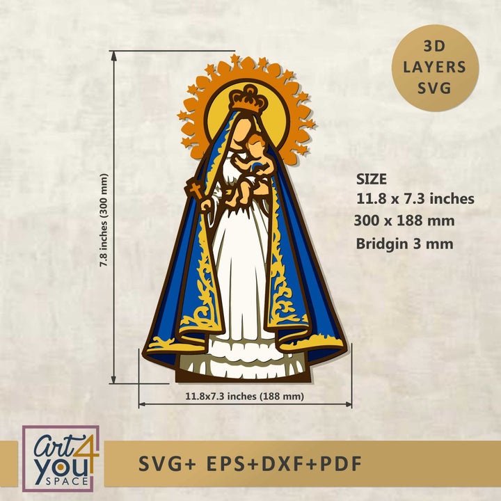 Virgin Mary 3D Multilayered Project
