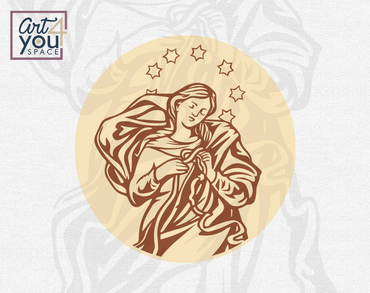Virgin Mary Vector Clipart