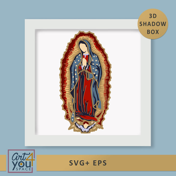 Virin Mary shadow box