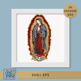 Virin Mary shadow box
