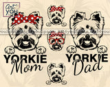 Yorkie mom dad  svg