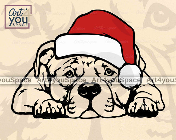 American Bully Christmas SVG