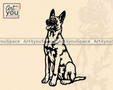 belgian malinois sitting svg