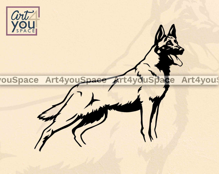 belgian malinois standing svg