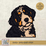 bernedoodle 3d svg 