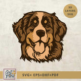 bernese dog 3d svg