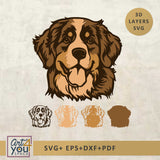bernese mountine dog laser cut svg