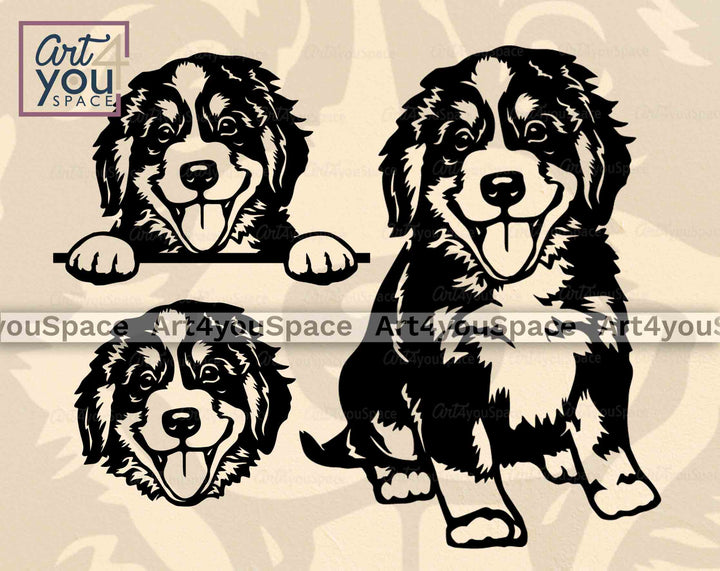 Bernese Mountain Puppy svg set