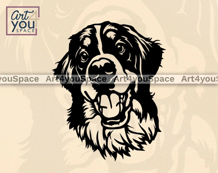 bernese portrait svg