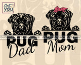 black pug clipart