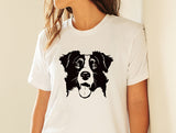 border collie funny face svg file