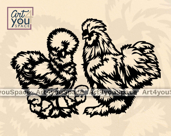 chicken rooster chicks svg