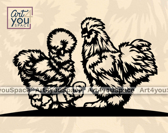 chicken family svg