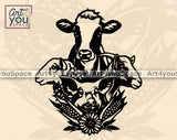 cow sheep goat pig sign svg