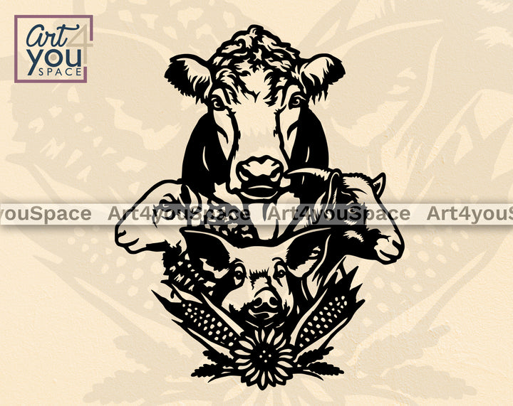 farm metal wall art svg
